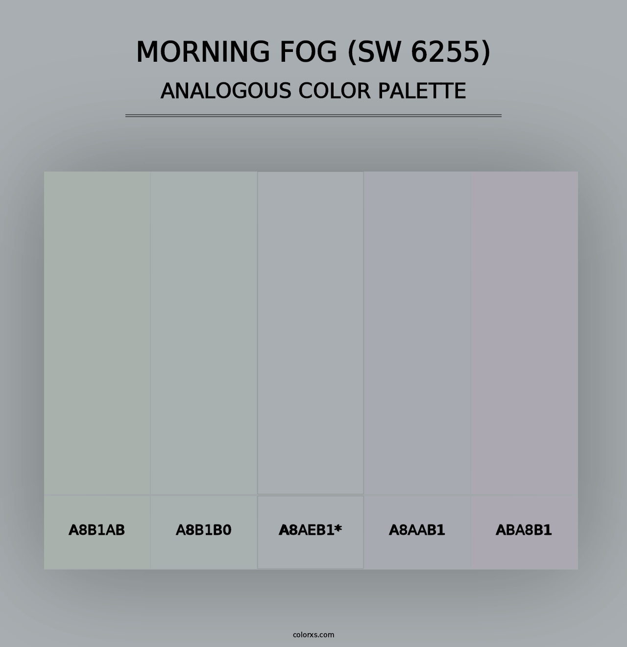 Morning Fog (SW 6255) - Analogous Color Palette