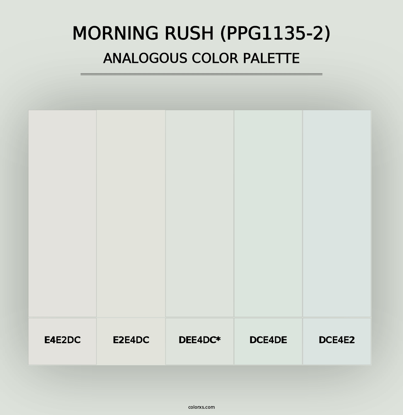 Morning Rush (PPG1135-2) - Analogous Color Palette