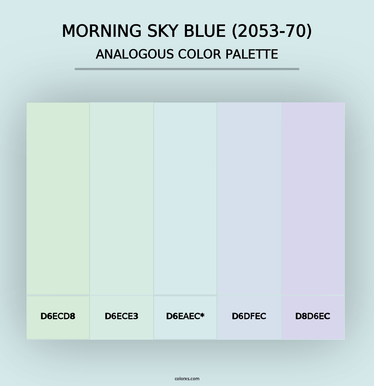 Morning Sky Blue (2053-70) - Analogous Color Palette