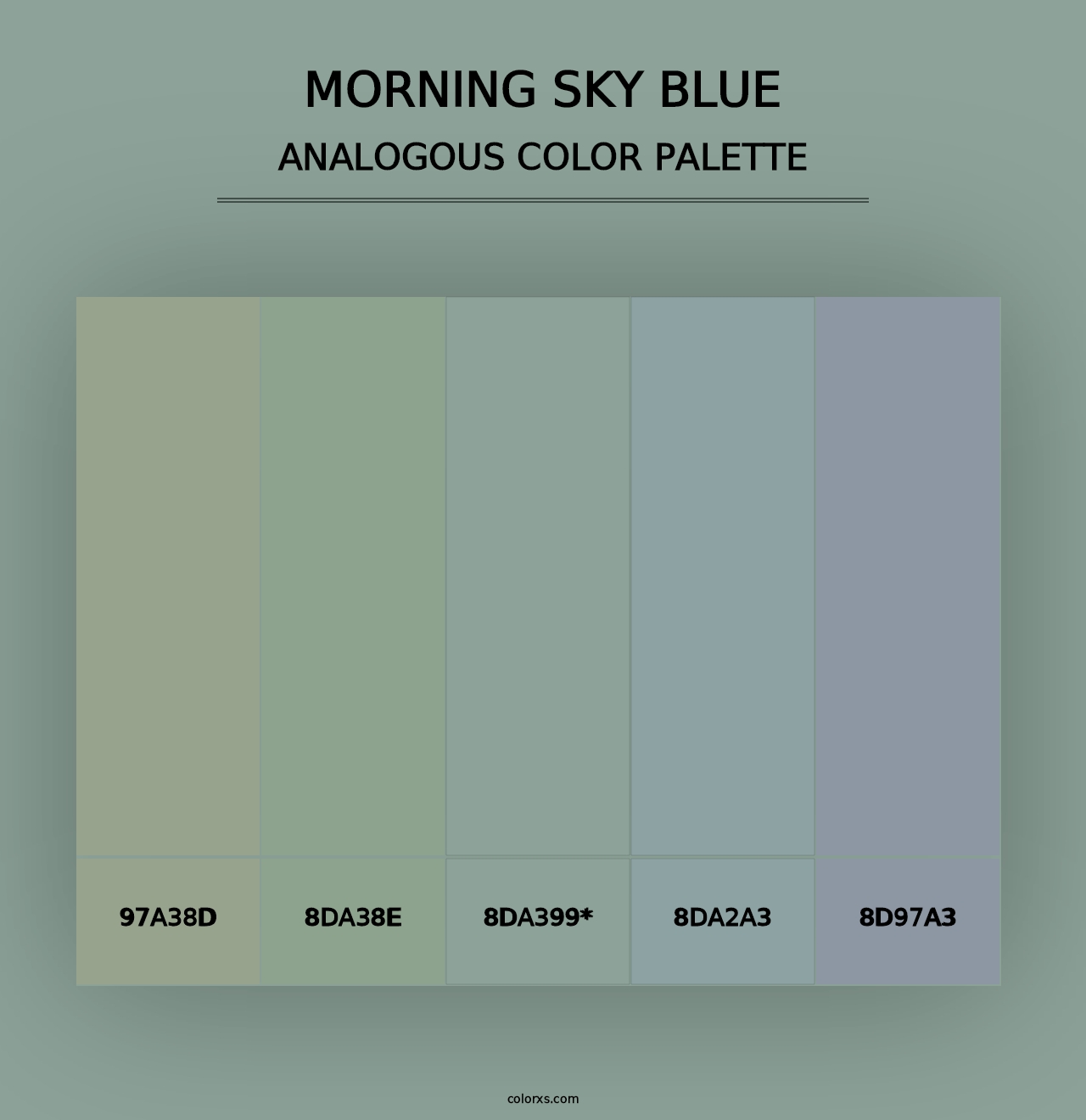 Morning Sky Blue - Analogous Color Palette