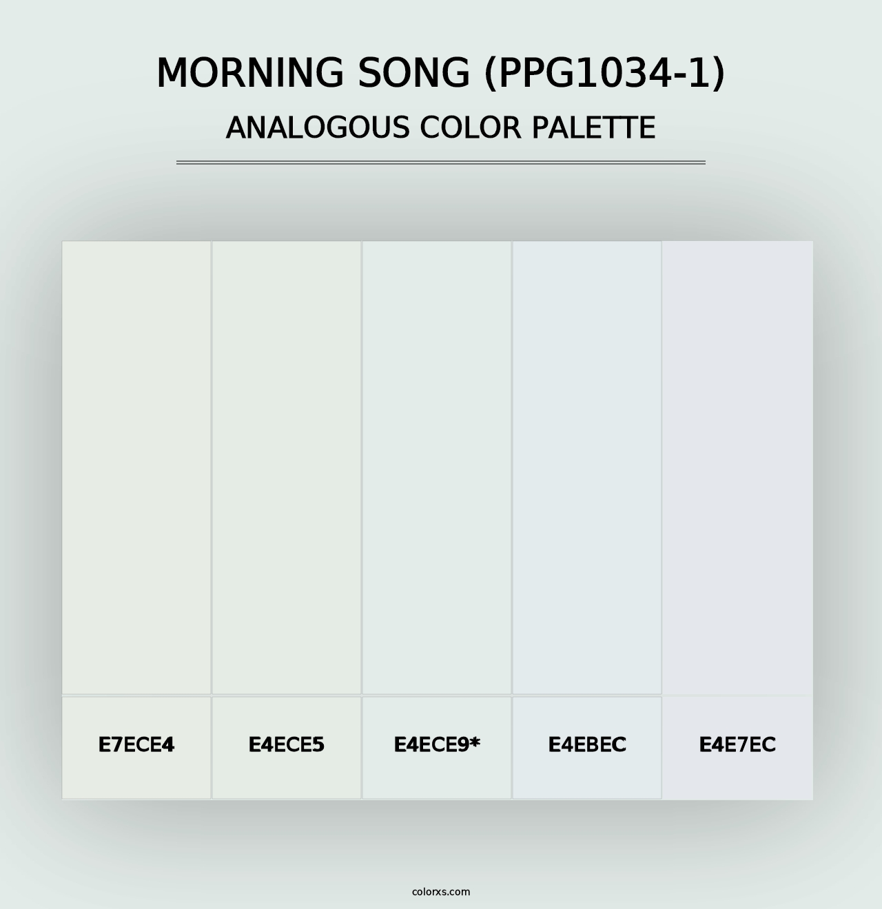 Morning Song (PPG1034-1) - Analogous Color Palette