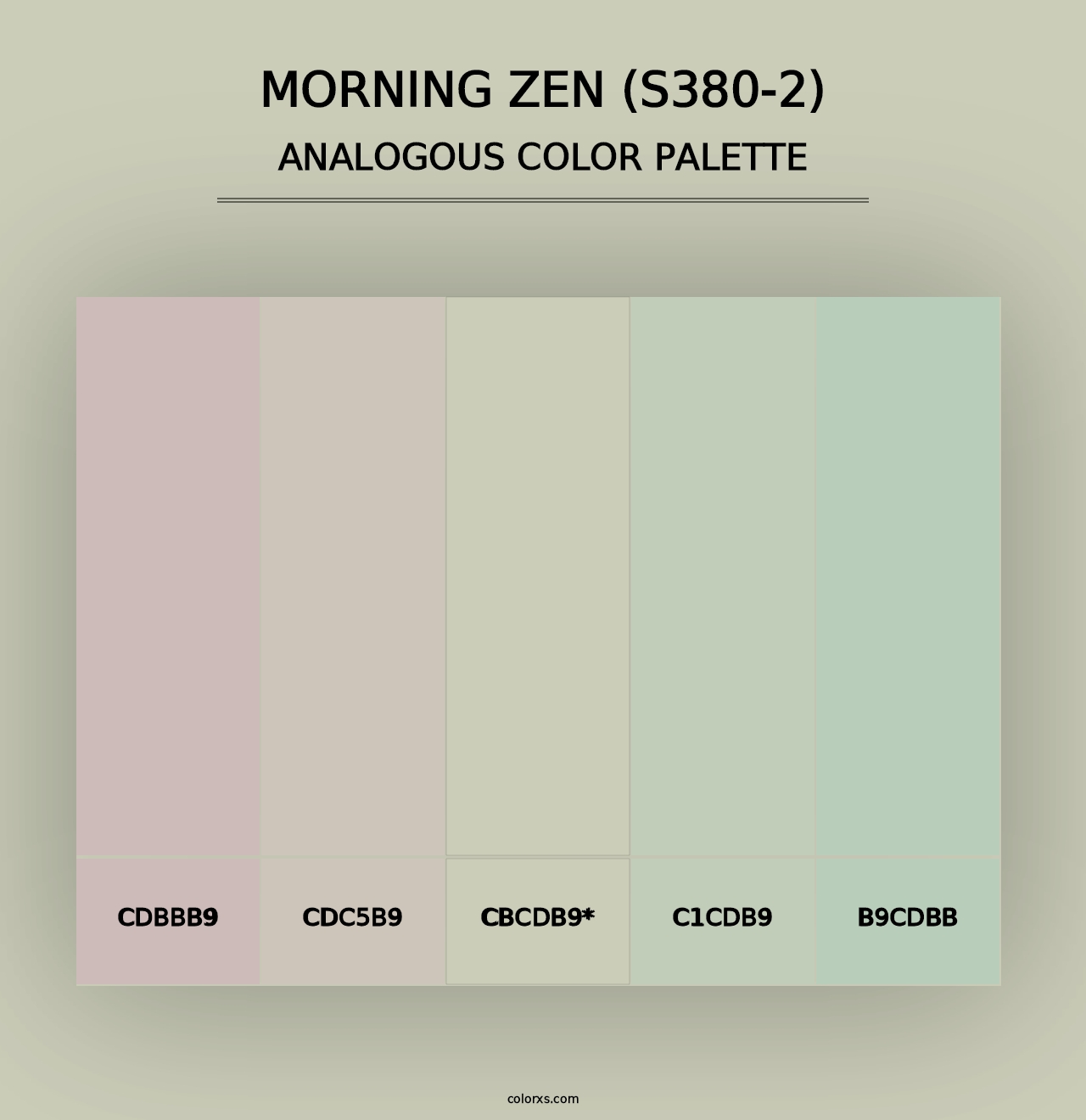 Morning Zen (S380-2) - Analogous Color Palette