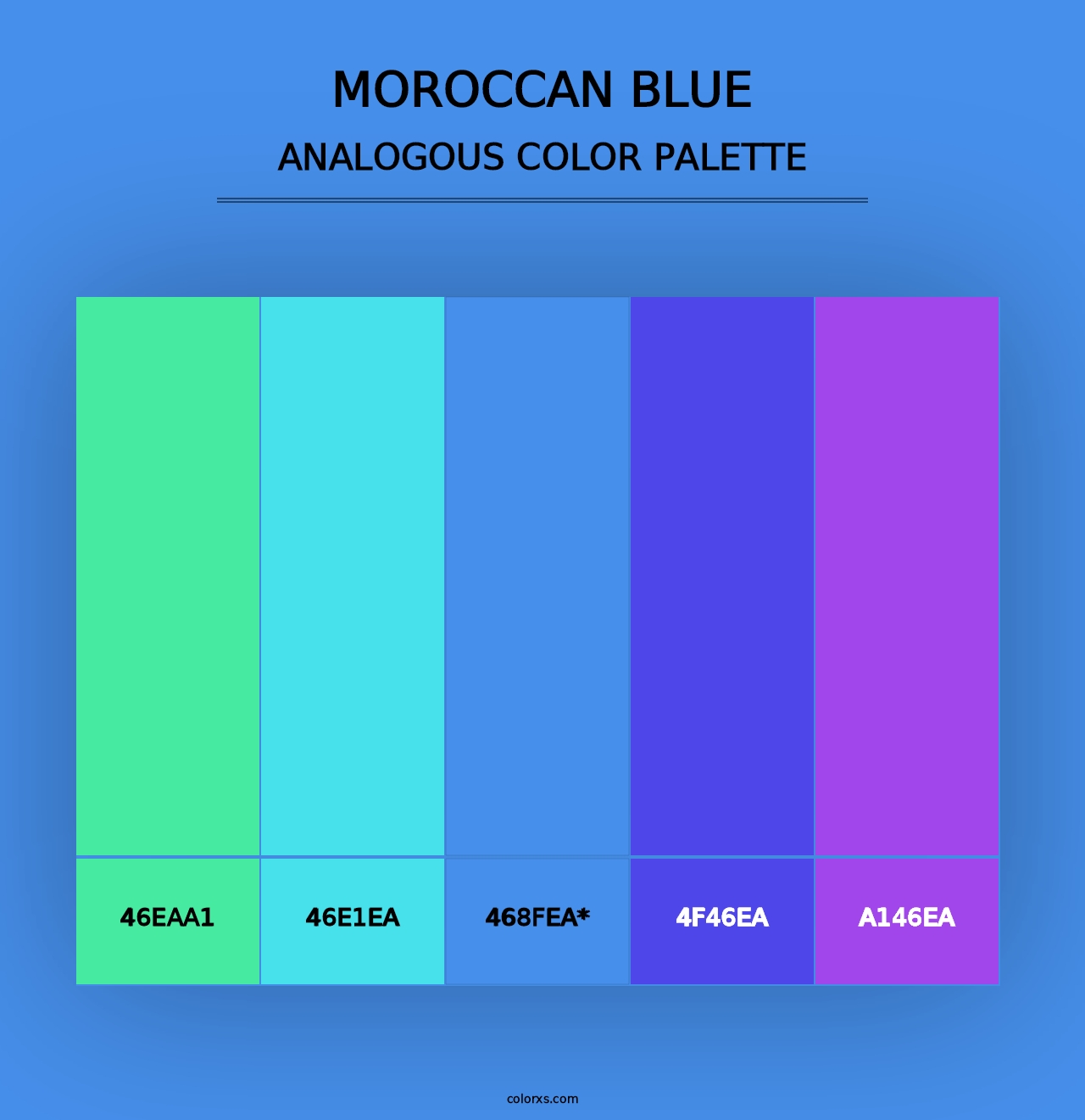 Moroccan Blue - Analogous Color Palette