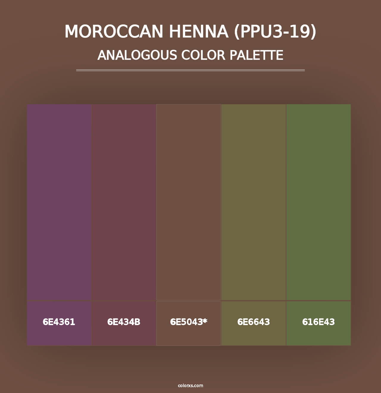 Moroccan Henna (PPU3-19) - Analogous Color Palette