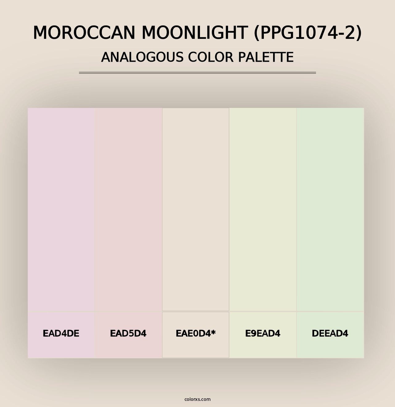 Moroccan Moonlight (PPG1074-2) - Analogous Color Palette