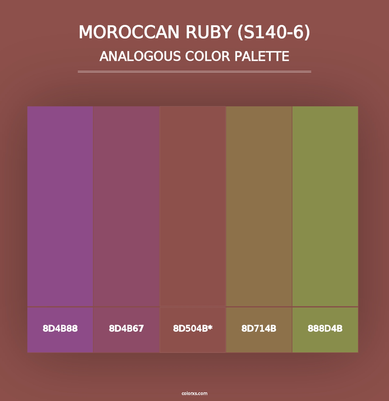 Moroccan Ruby (S140-6) - Analogous Color Palette