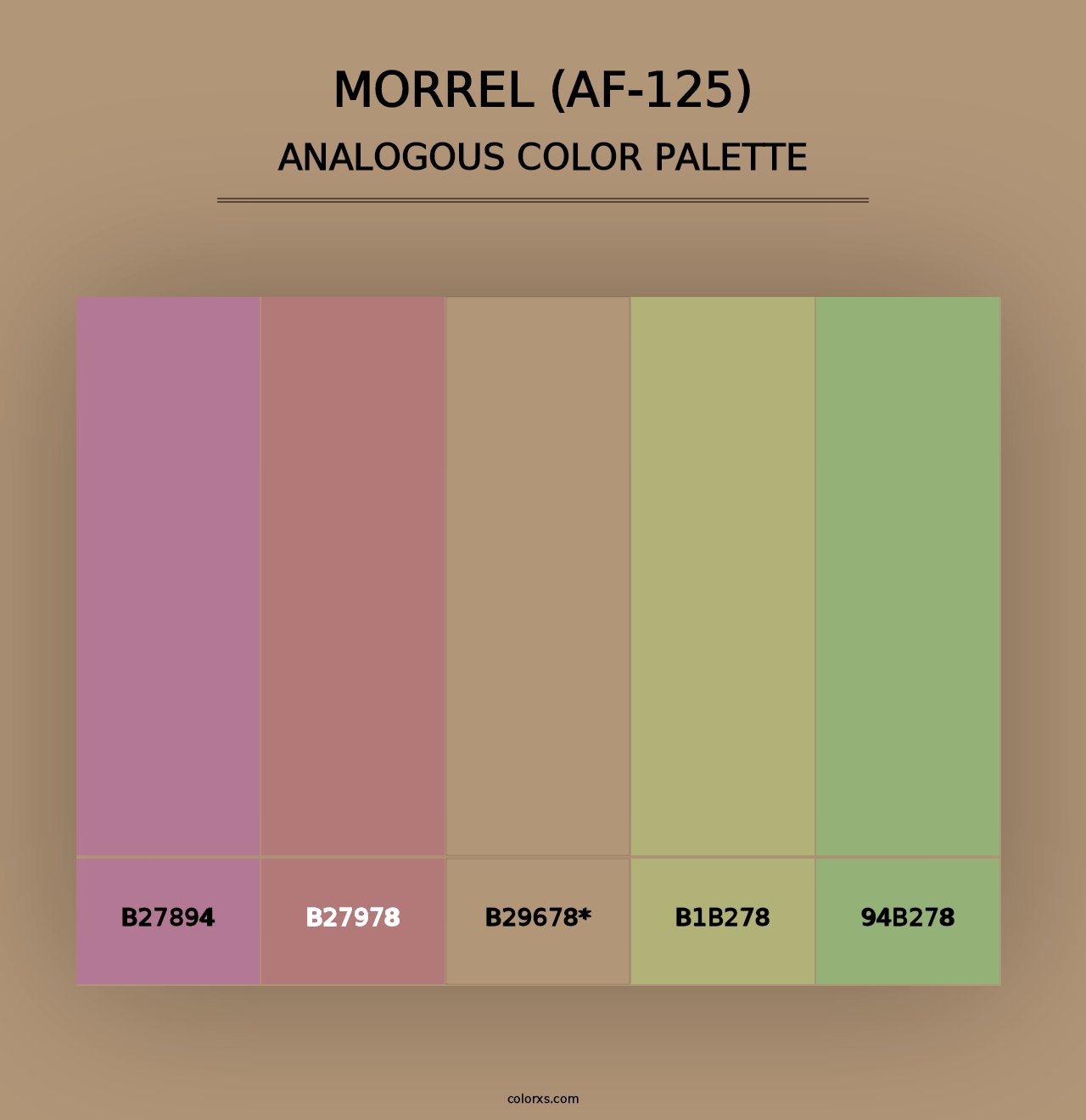 Morrel (AF-125) - Analogous Color Palette