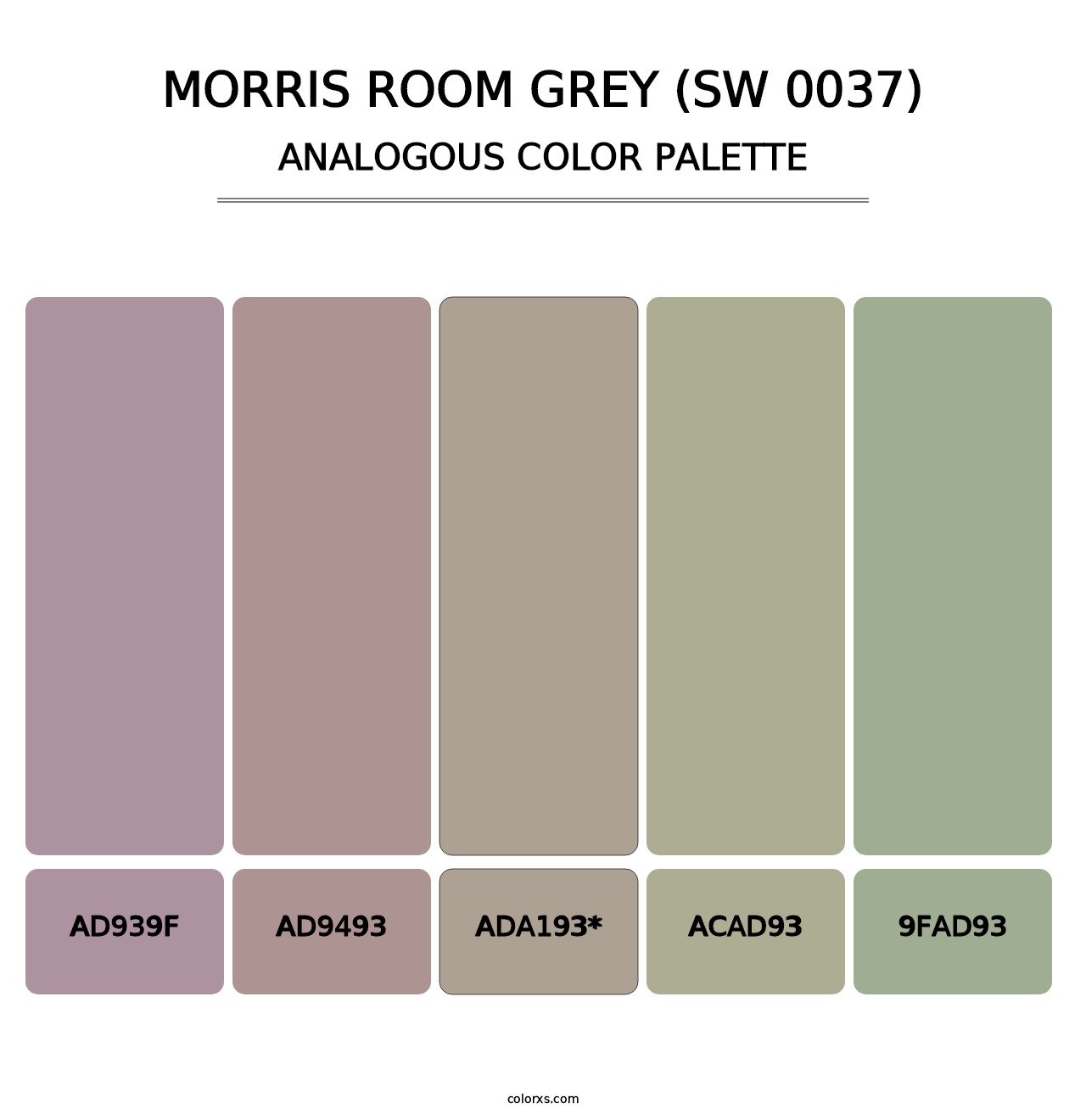 Morris Room Grey (SW 0037) - Analogous Color Palette