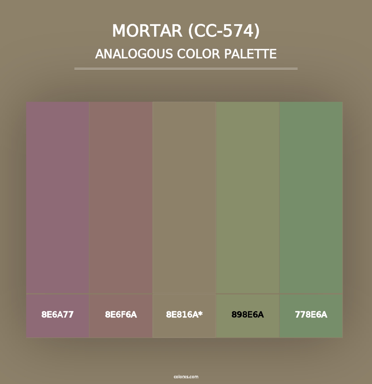 Mortar (CC-574) - Analogous Color Palette