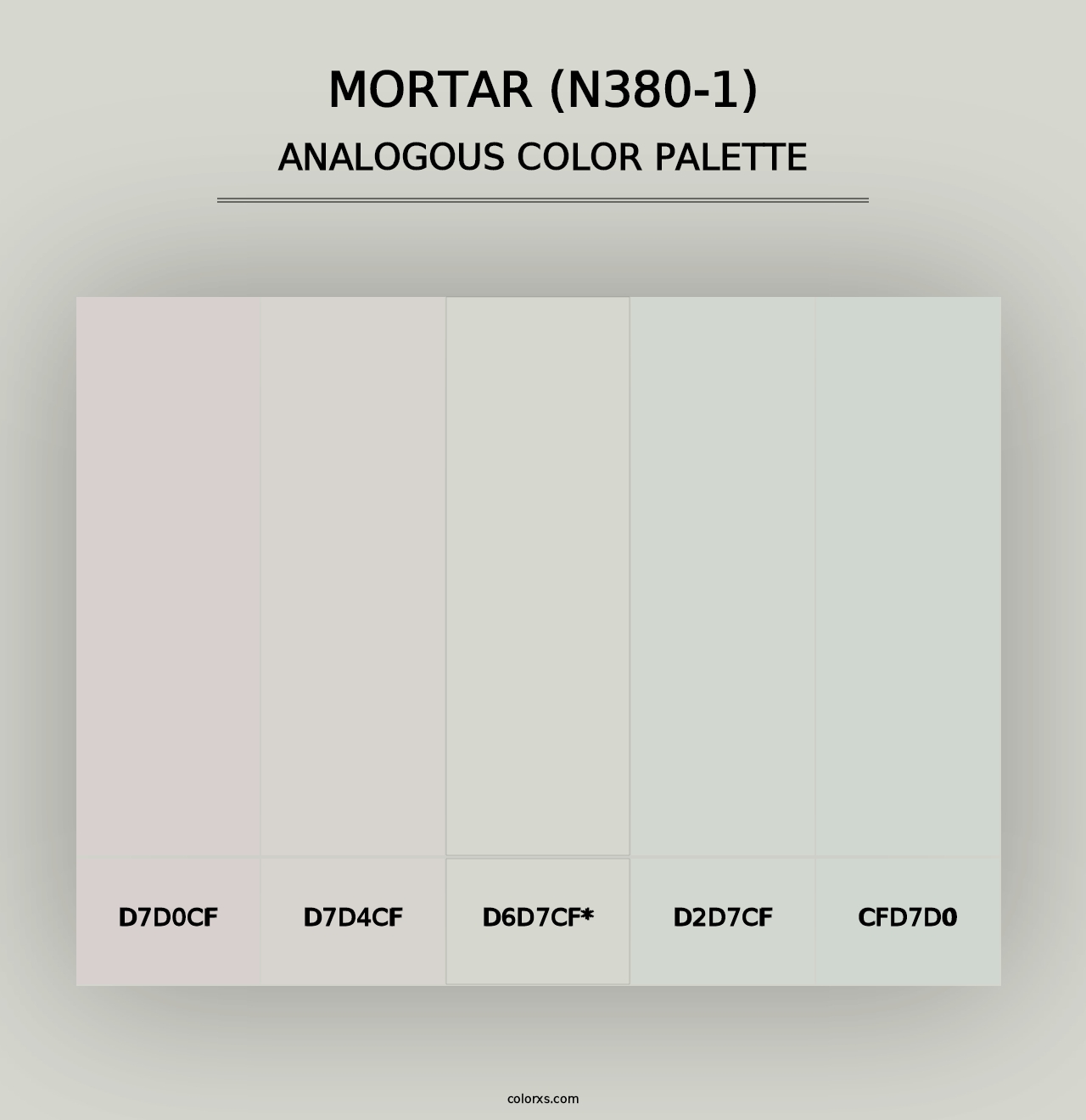 Mortar (N380-1) - Analogous Color Palette