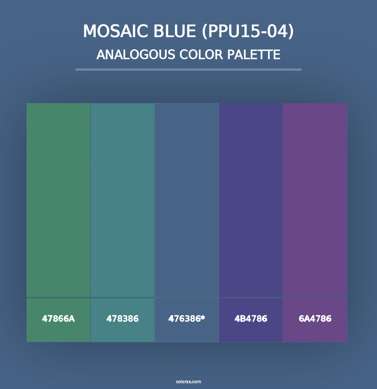 Mosaic Blue (PPU15-04) - Analogous Color Palette