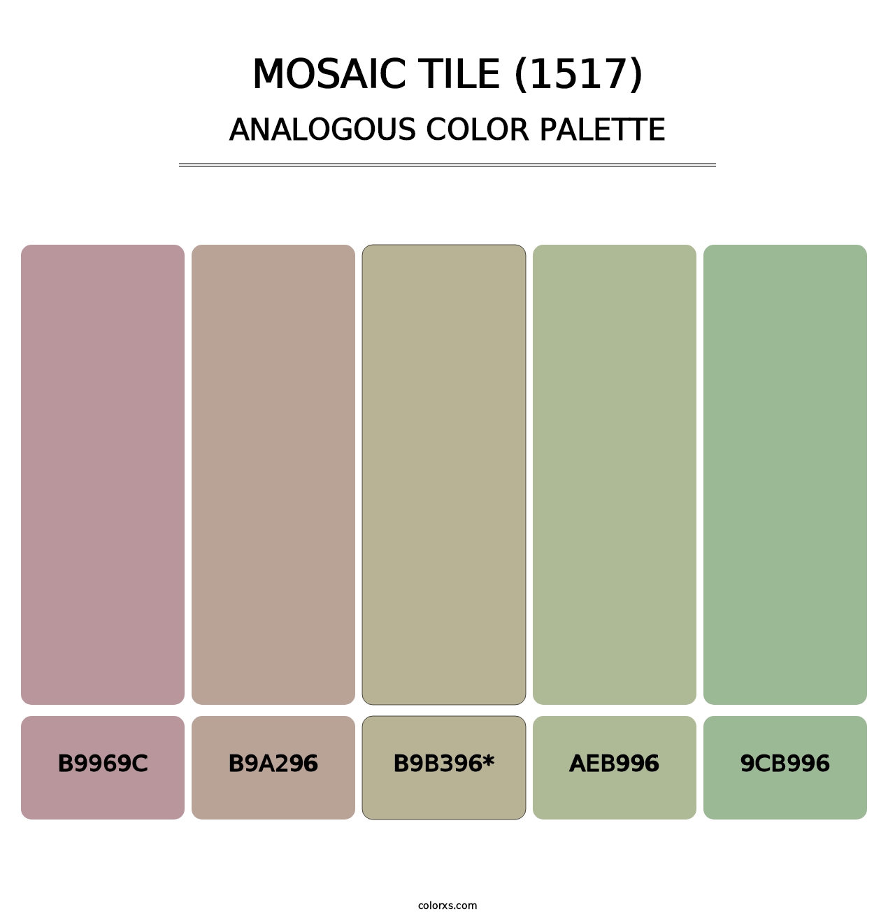 Mosaic Tile (1517) - Analogous Color Palette