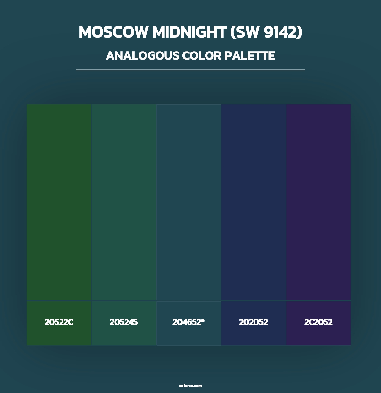 Moscow Midnight (SW 9142) - Analogous Color Palette