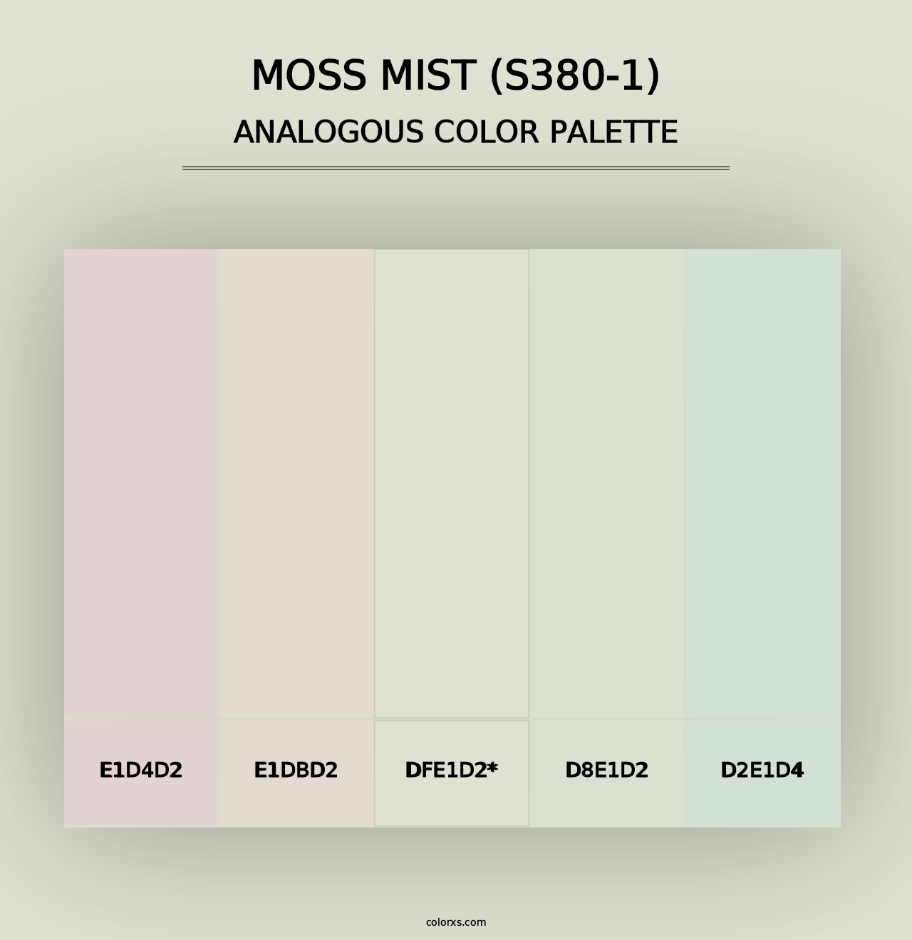 Moss Mist (S380-1) - Analogous Color Palette