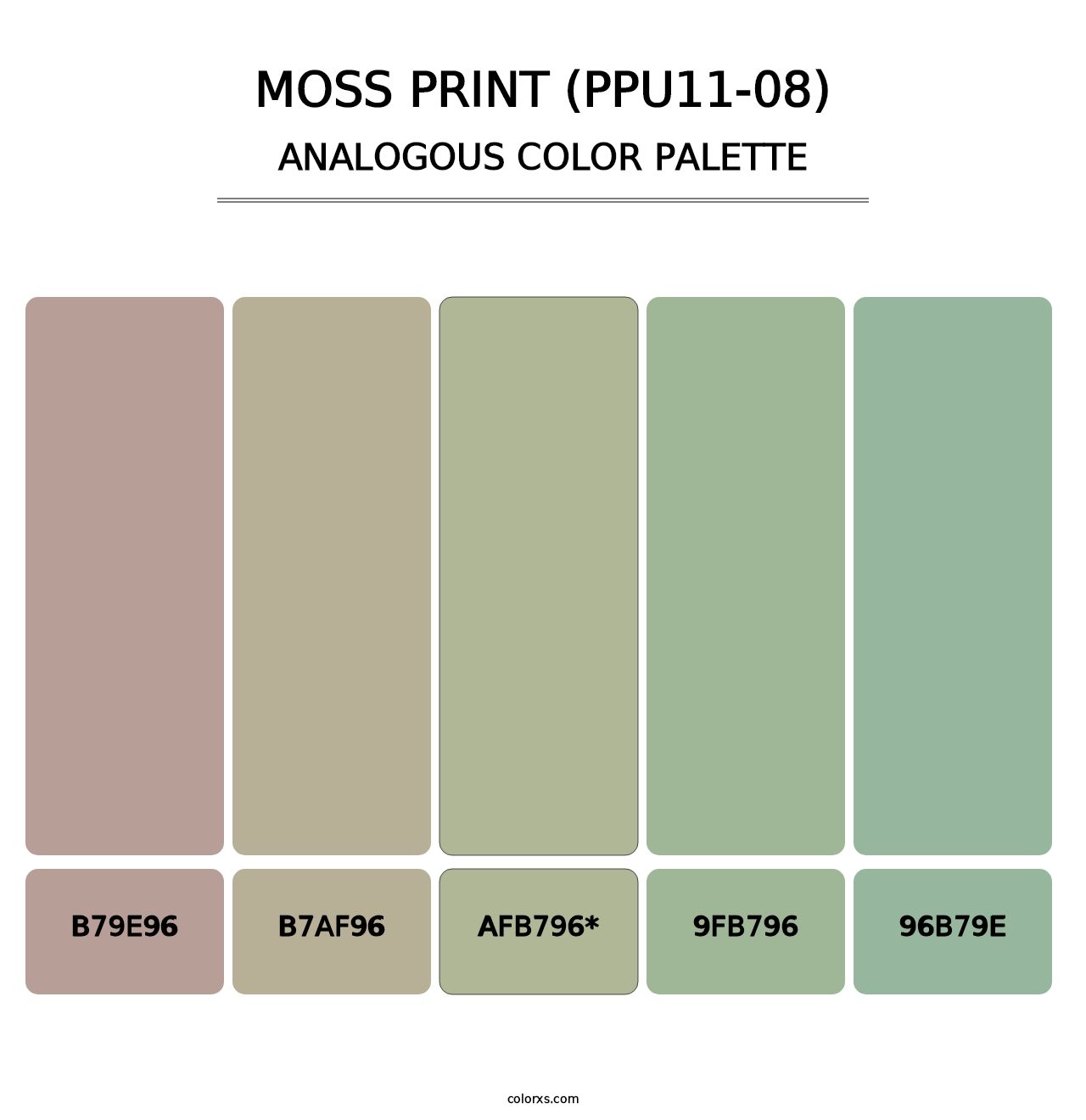 Moss Print (PPU11-08) - Analogous Color Palette