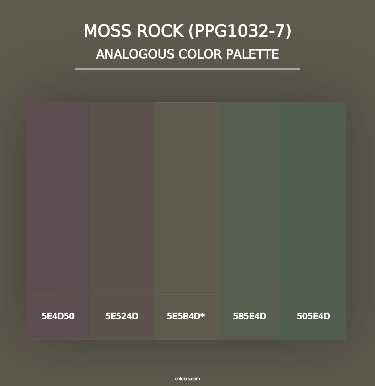 Moss Rock (PPG1032-7) - Analogous Color Palette