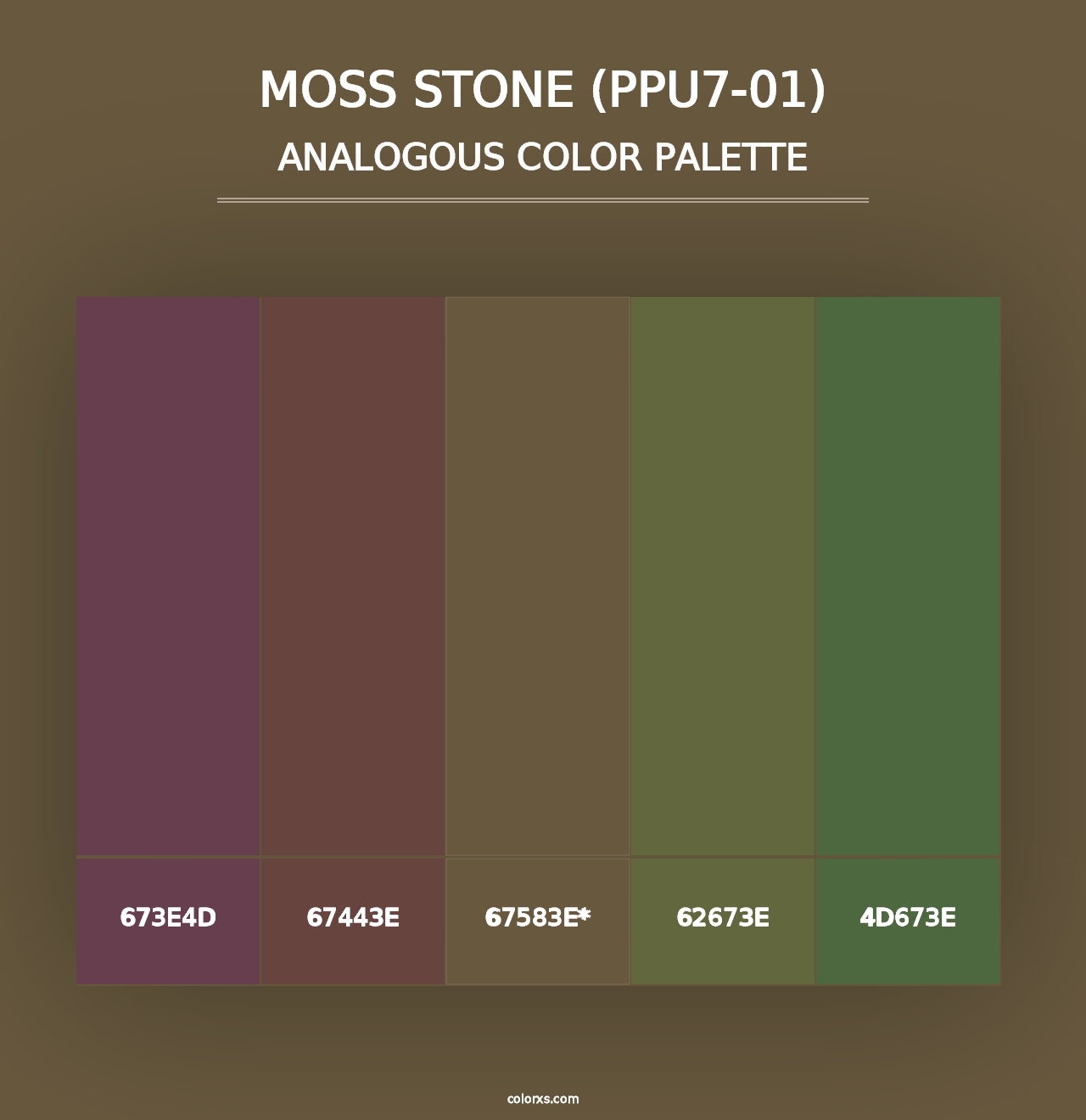 Moss Stone (PPU7-01) - Analogous Color Palette