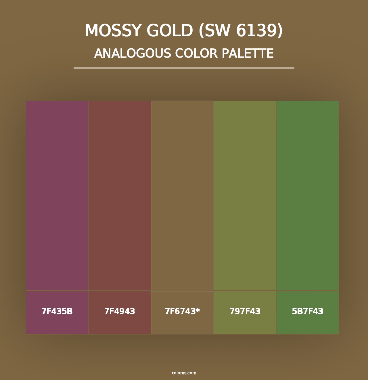 Mossy Gold (SW 6139) - Analogous Color Palette