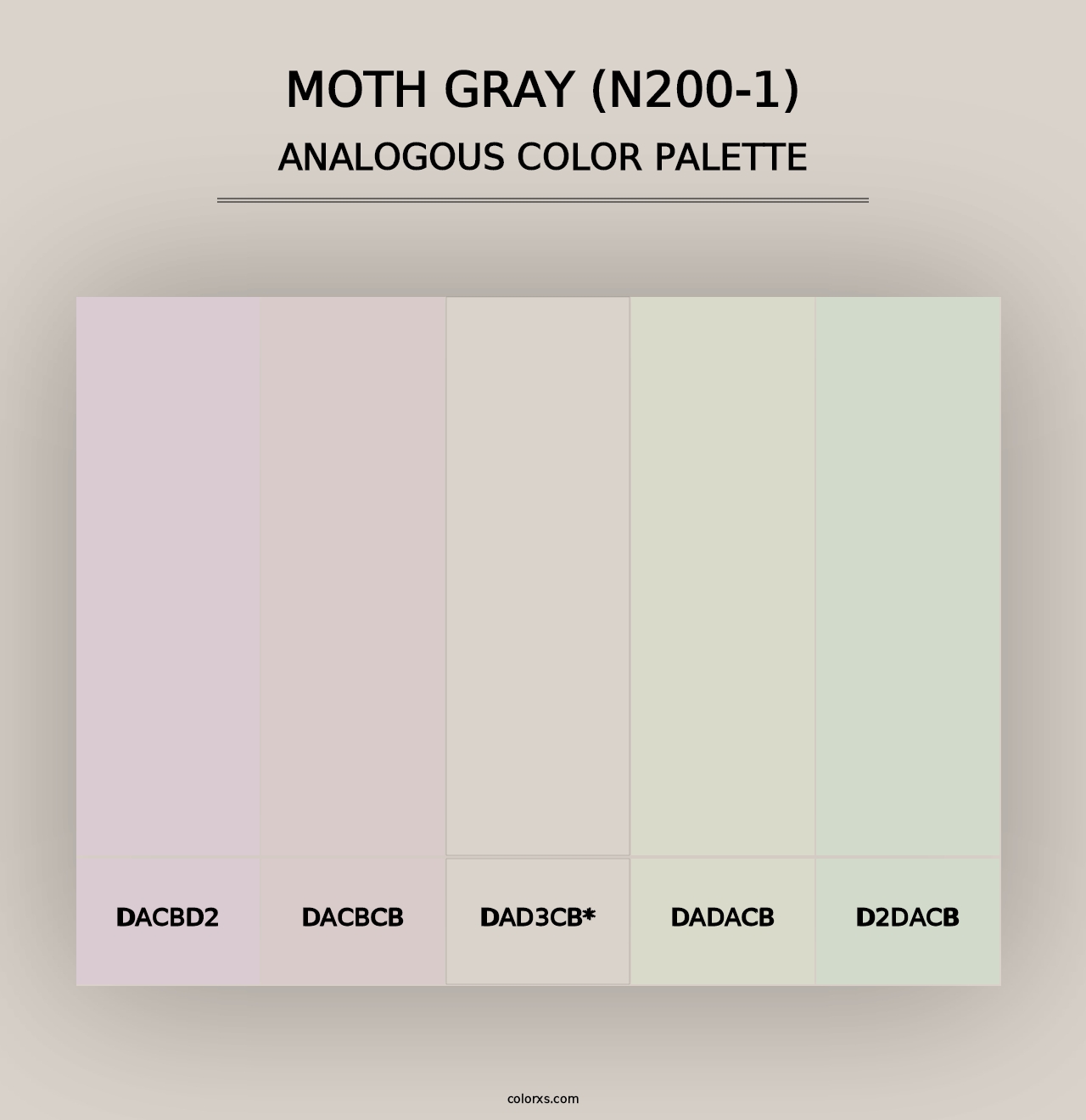 Moth Gray (N200-1) - Analogous Color Palette