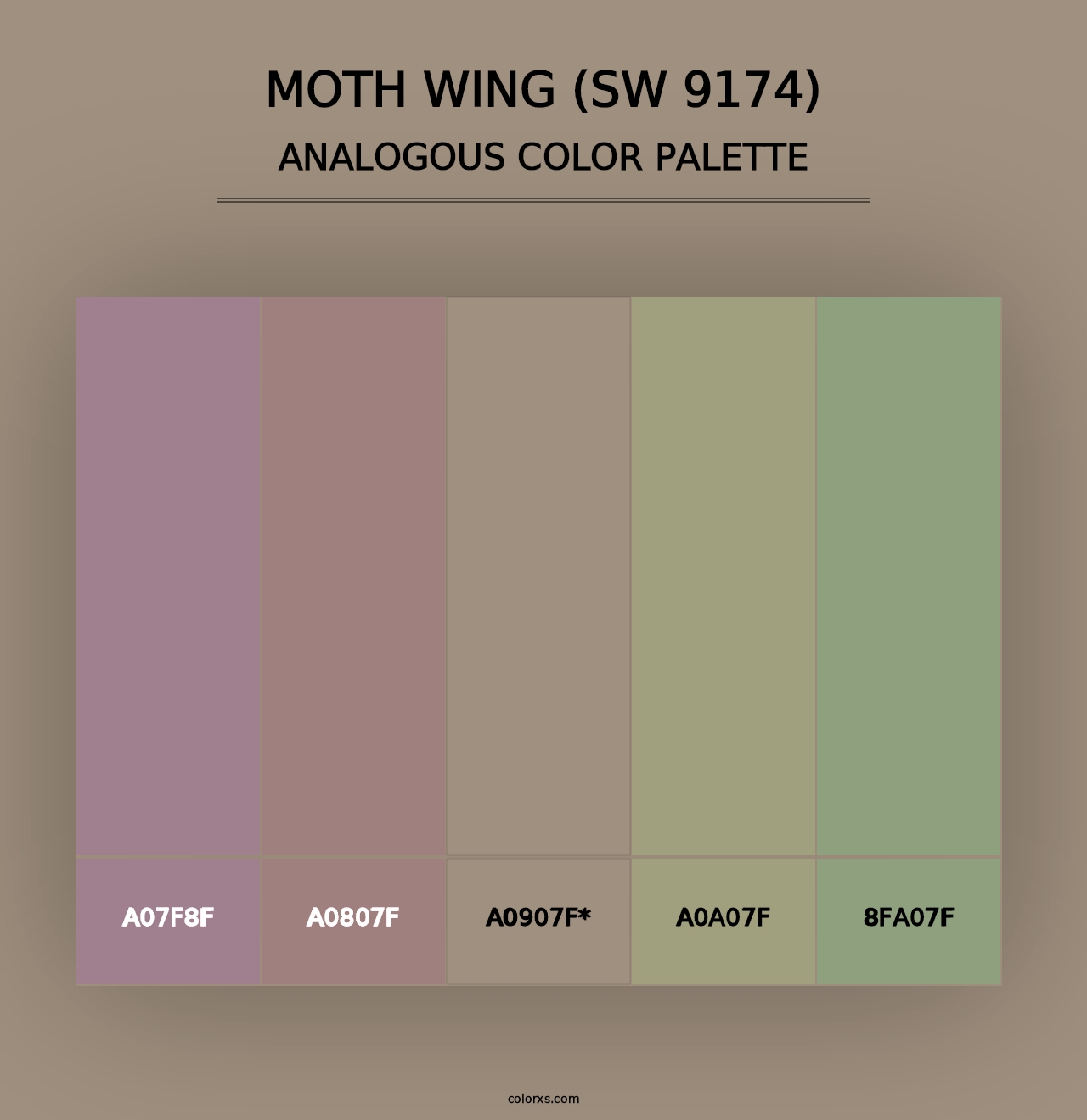 Moth Wing (SW 9174) - Analogous Color Palette