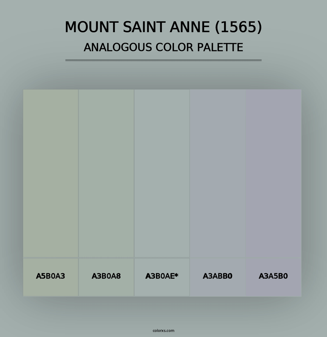 Mount Saint Anne (1565) - Analogous Color Palette