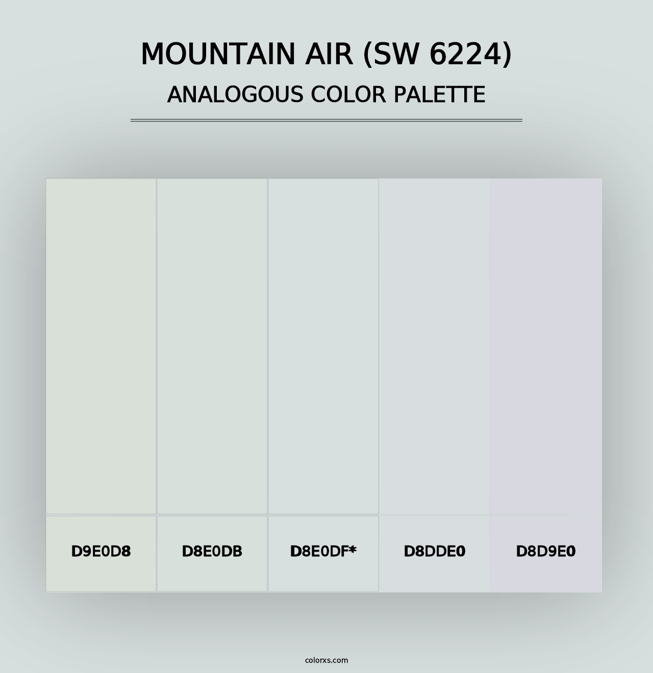 Mountain Air (SW 6224) - Analogous Color Palette