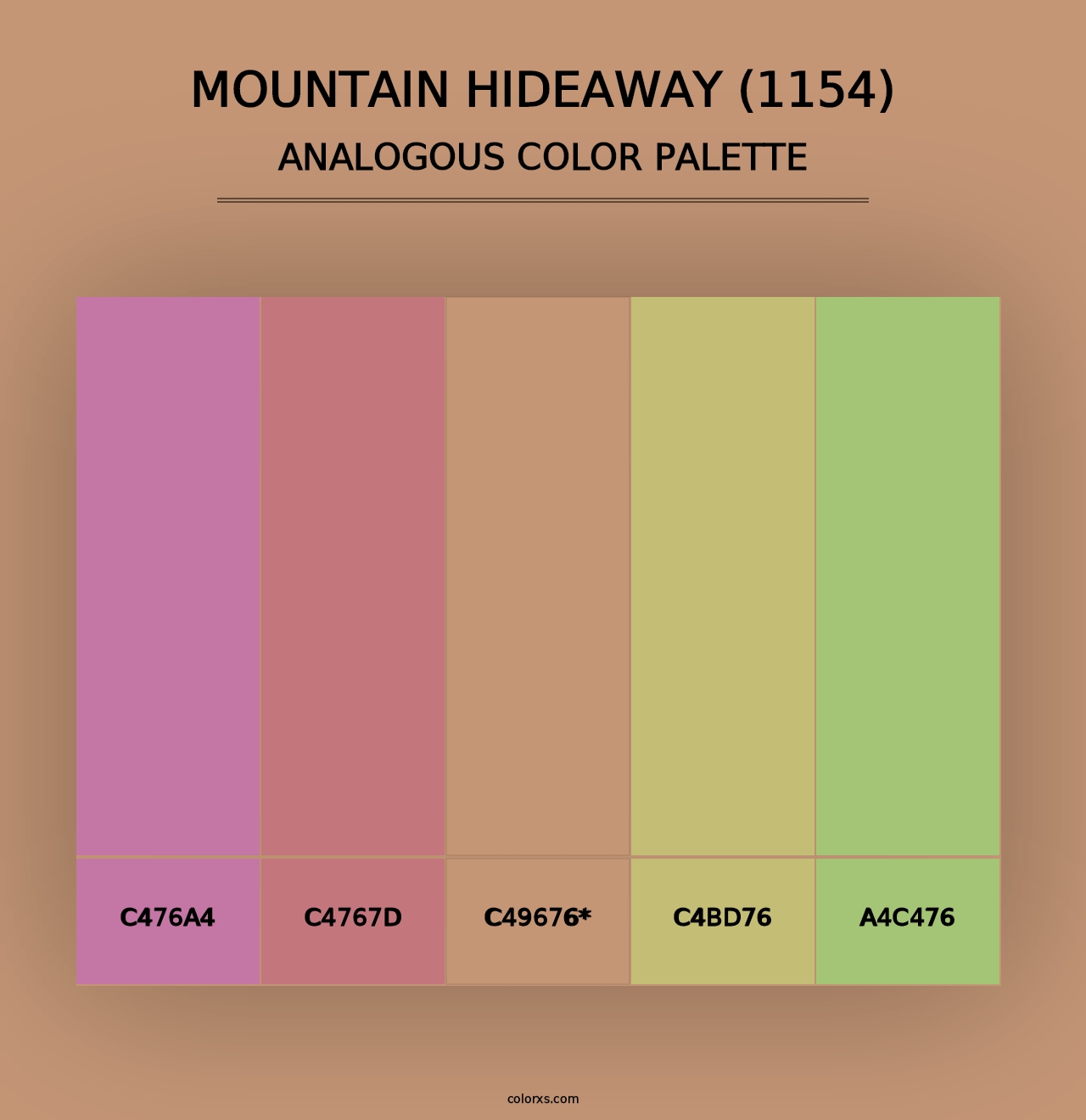 Mountain Hideaway (1154) - Analogous Color Palette