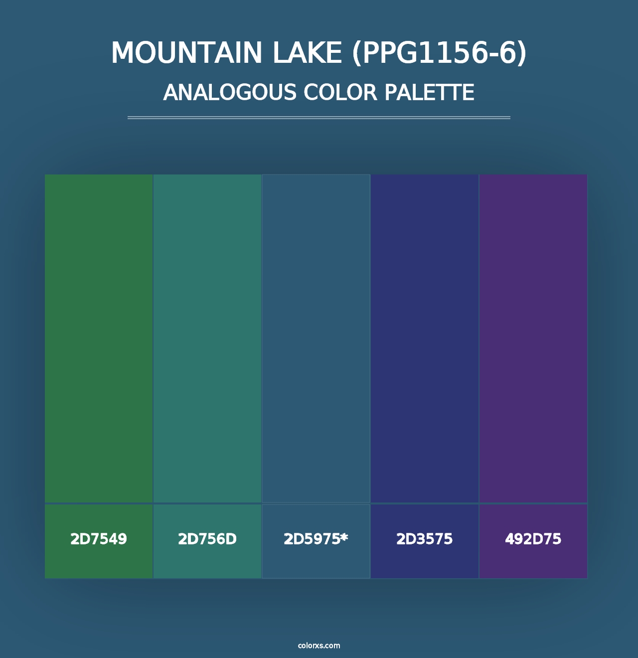 Mountain Lake (PPG1156-6) - Analogous Color Palette