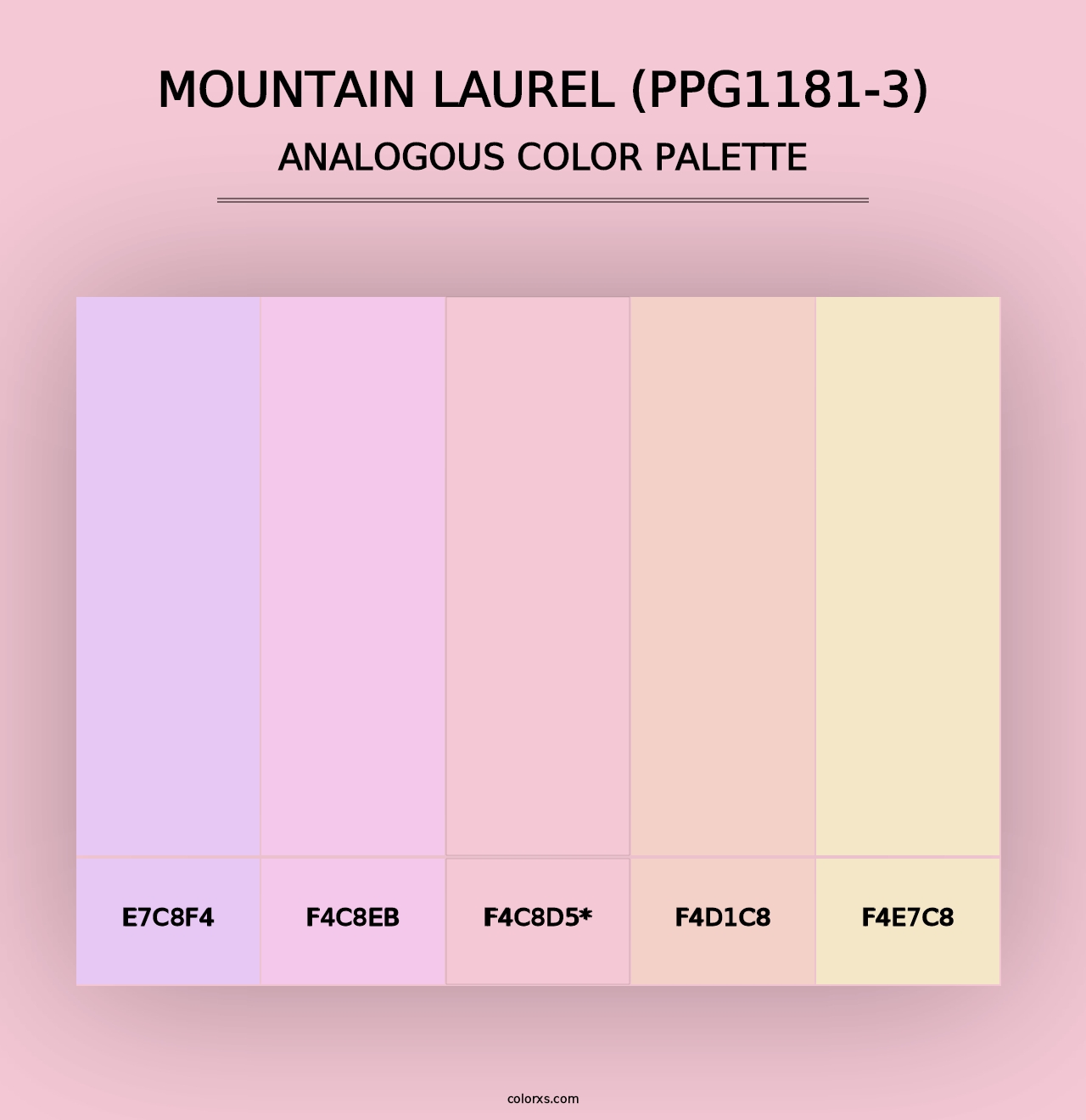 Mountain Laurel (PPG1181-3) - Analogous Color Palette