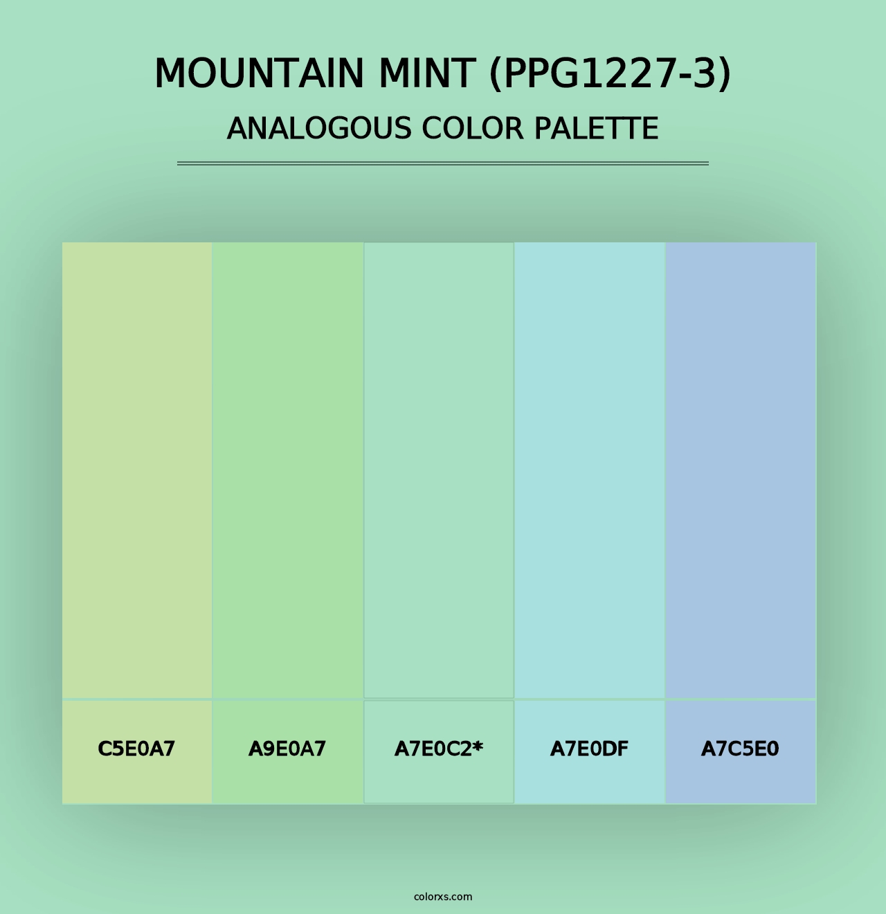 Mountain Mint (PPG1227-3) - Analogous Color Palette