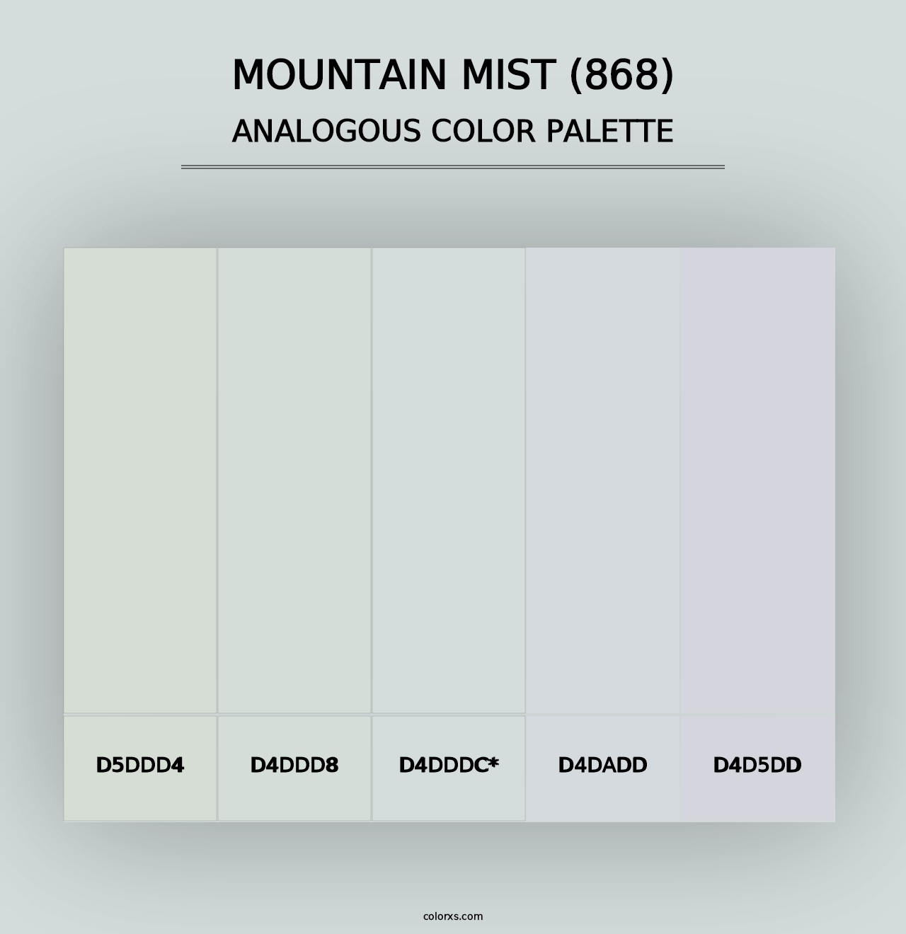 Mountain Mist (868) - Analogous Color Palette