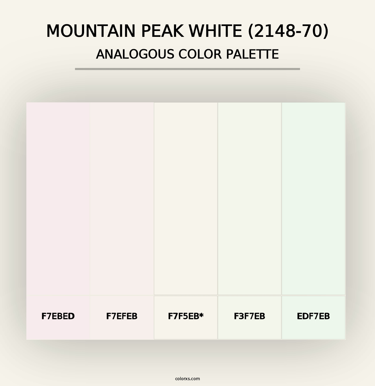 Mountain Peak White (2148-70) - Analogous Color Palette