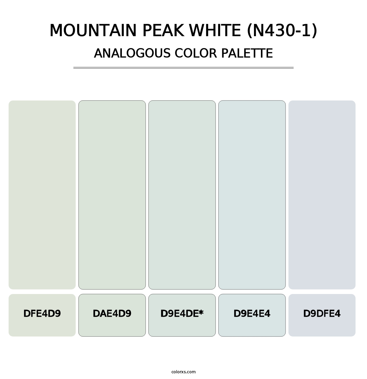 Mountain Peak White (N430-1) - Analogous Color Palette