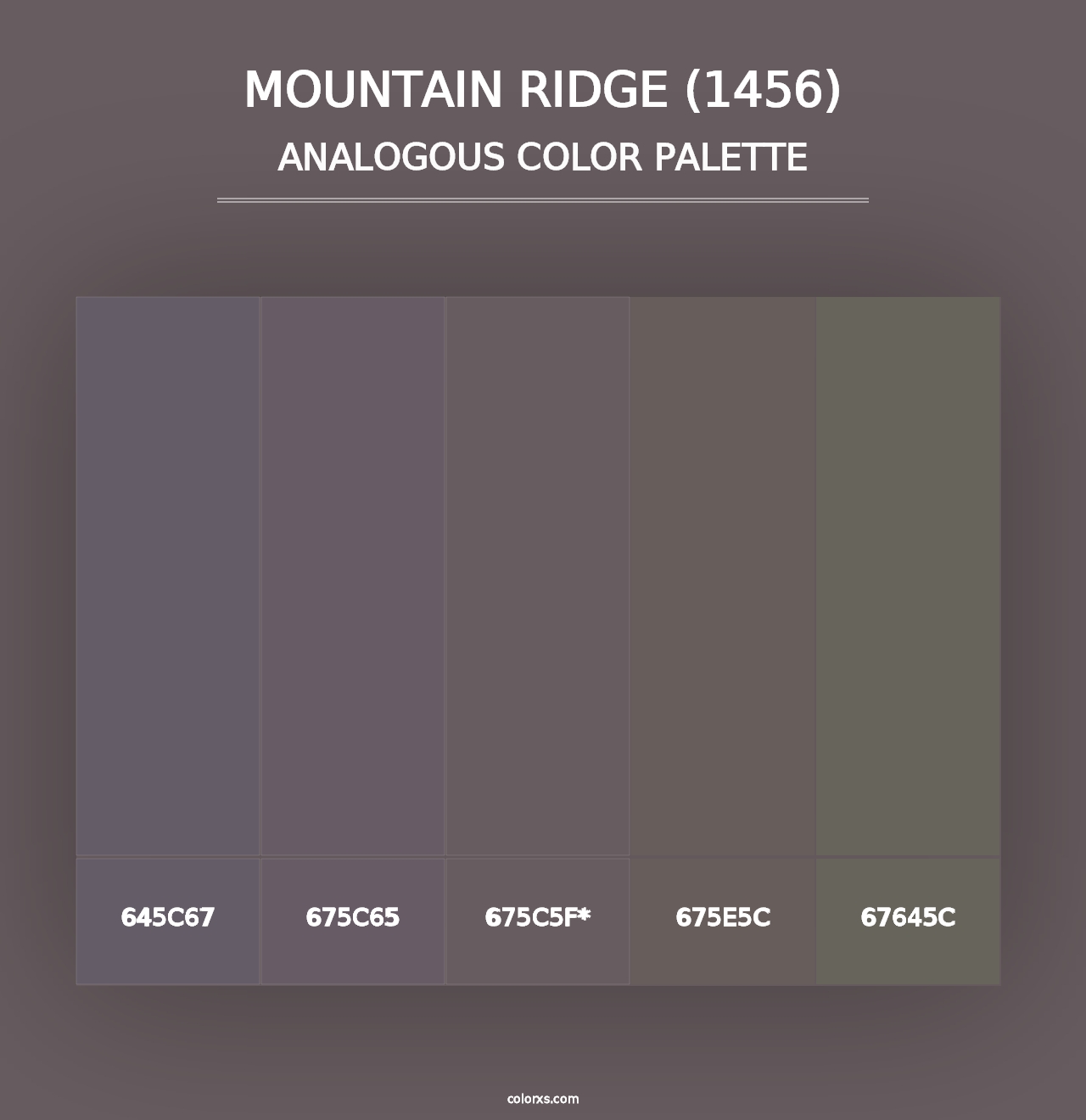 Mountain Ridge (1456) - Analogous Color Palette