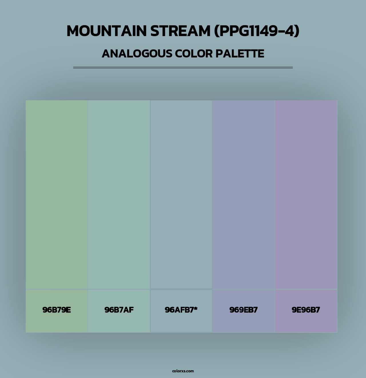 Mountain Stream (PPG1149-4) - Analogous Color Palette