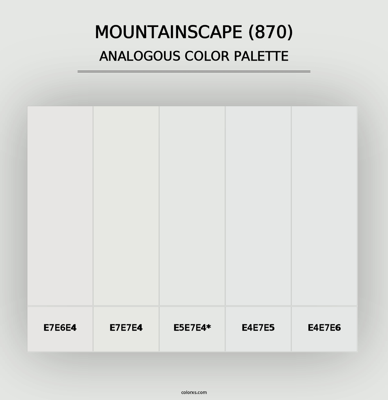 Mountainscape (870) - Analogous Color Palette