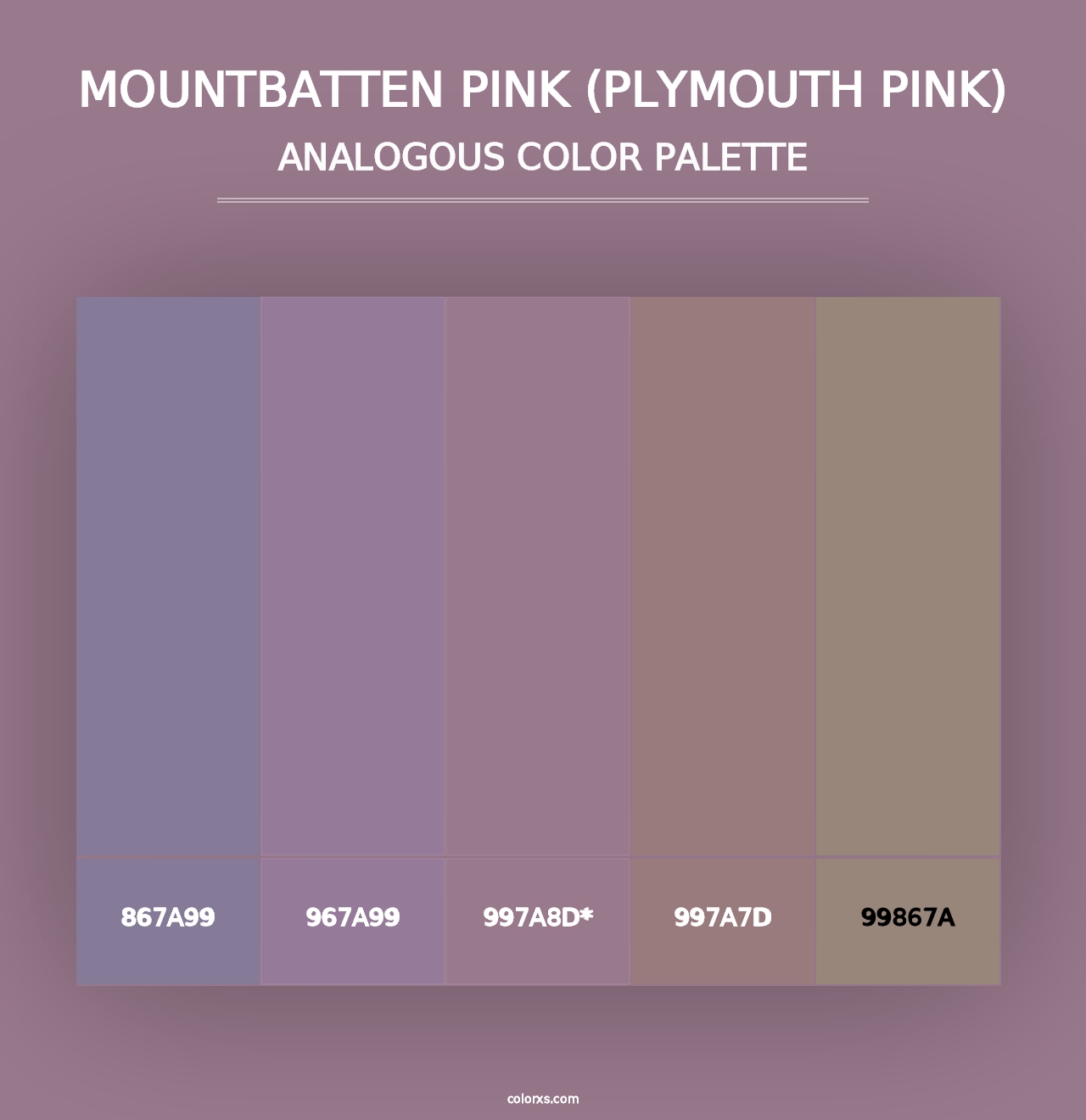 Mountbatten Pink (Plymouth Pink) - Analogous Color Palette