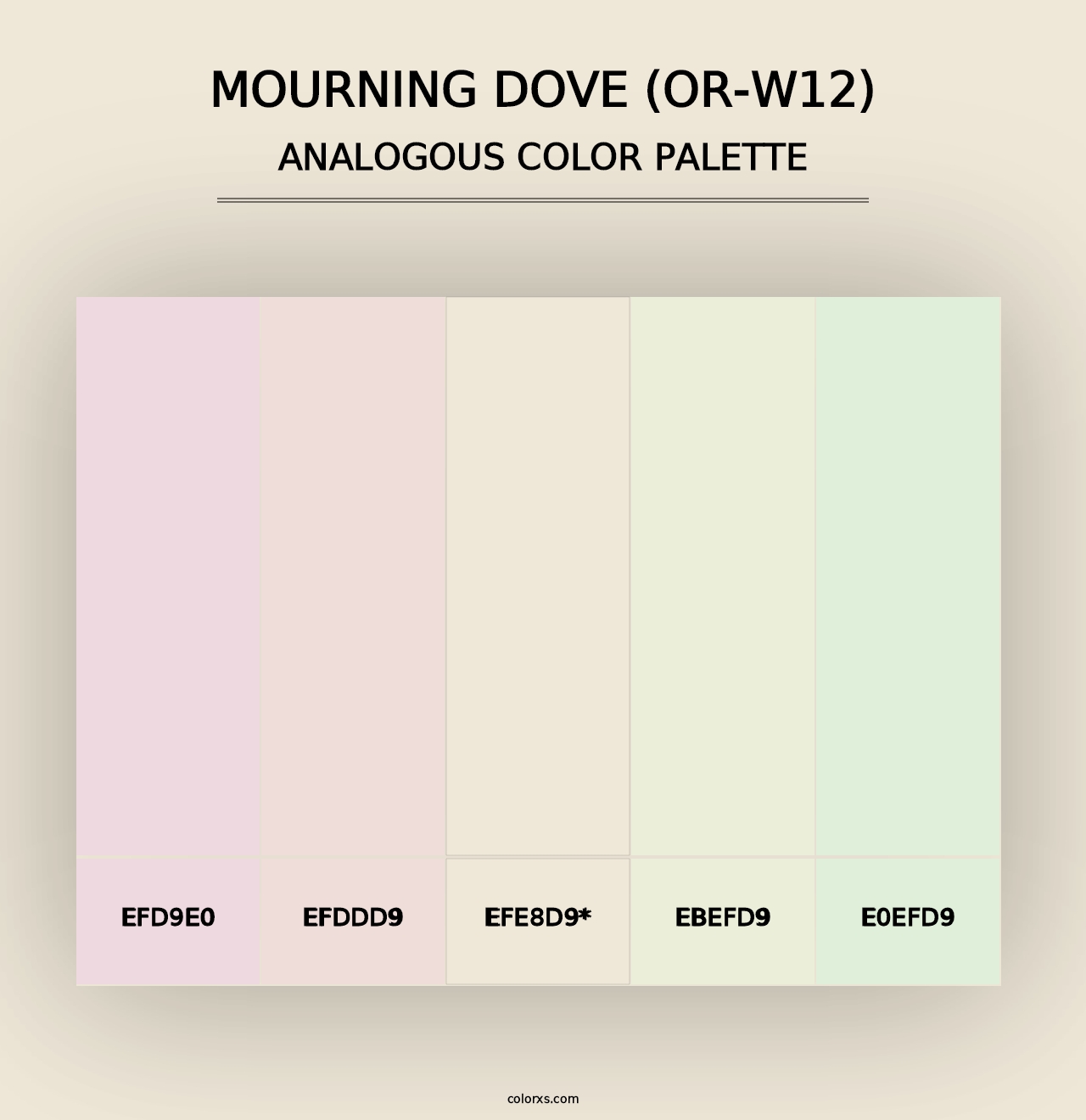 Mourning Dove (OR-W12) - Analogous Color Palette