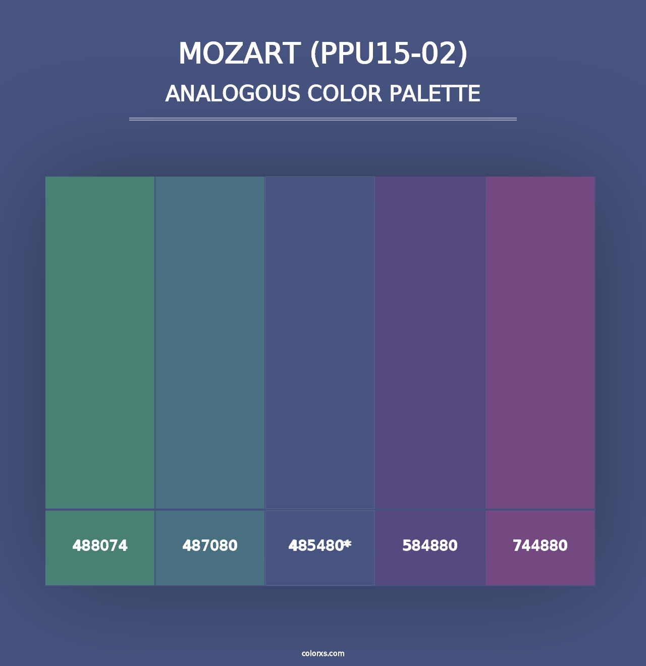 Mozart (PPU15-02) - Analogous Color Palette