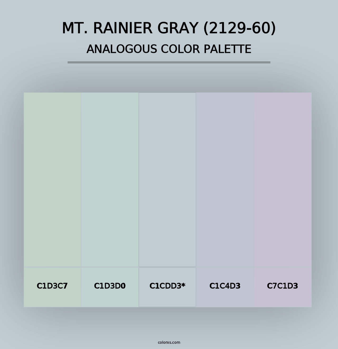 Mt. Rainier Gray (2129-60) - Analogous Color Palette