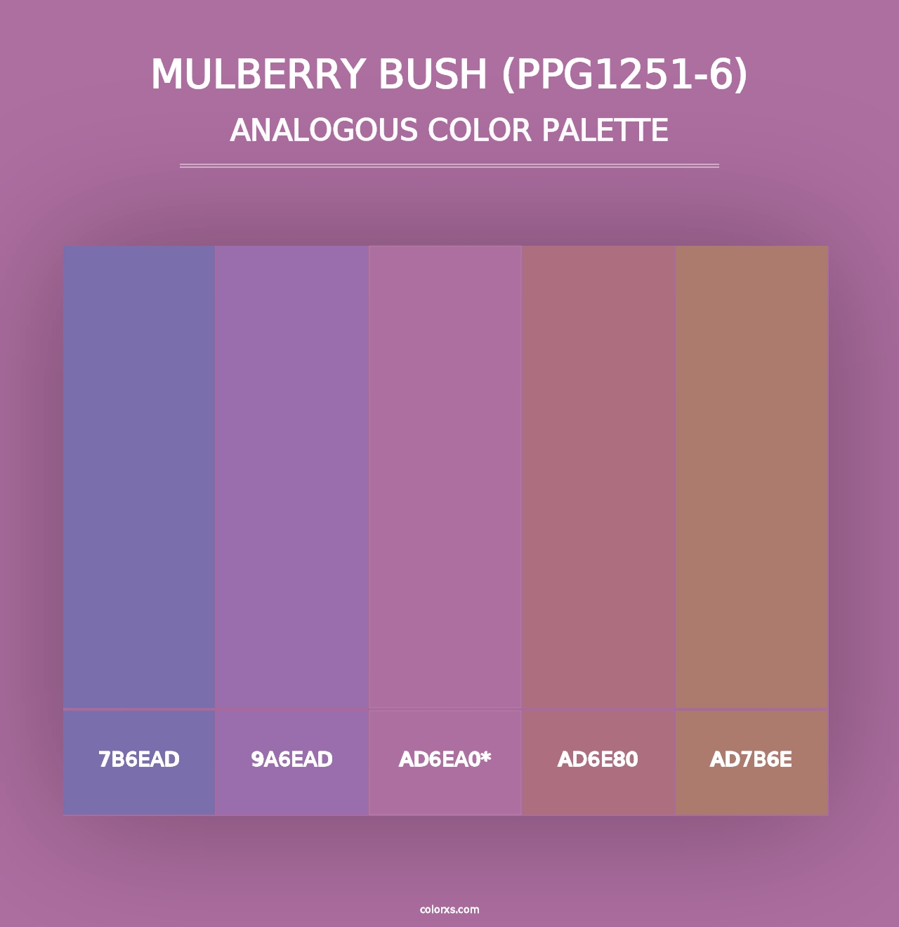 Mulberry Bush (PPG1251-6) - Analogous Color Palette