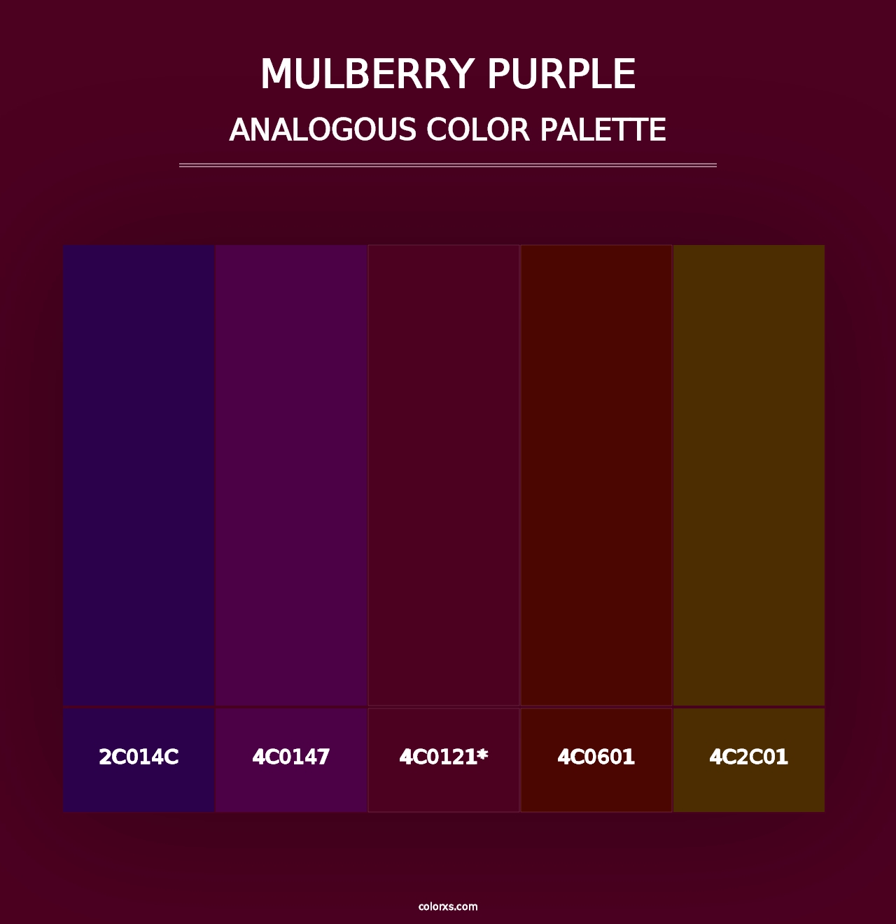 Mulberry Purple - Analogous Color Palette