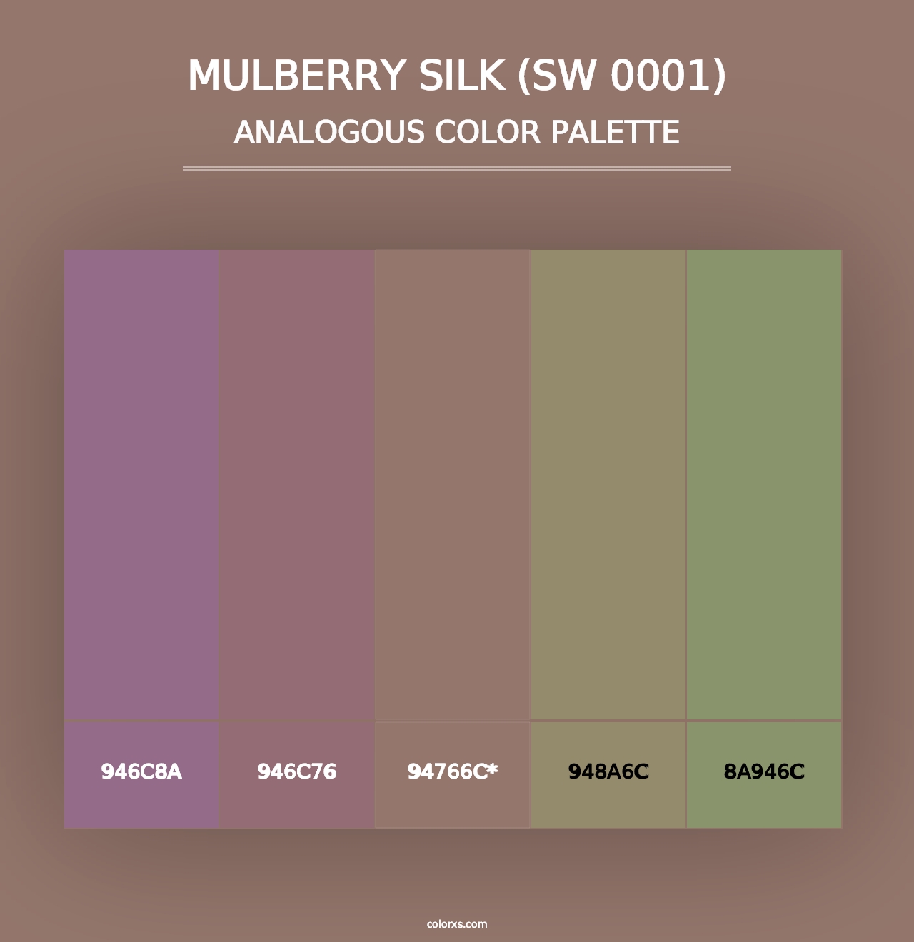 Mulberry Silk (SW 0001) - Analogous Color Palette