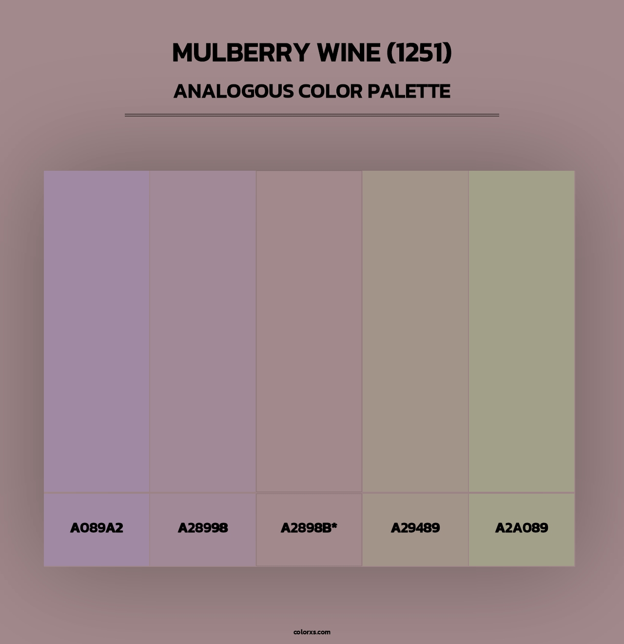 Mulberry Wine (1251) - Analogous Color Palette