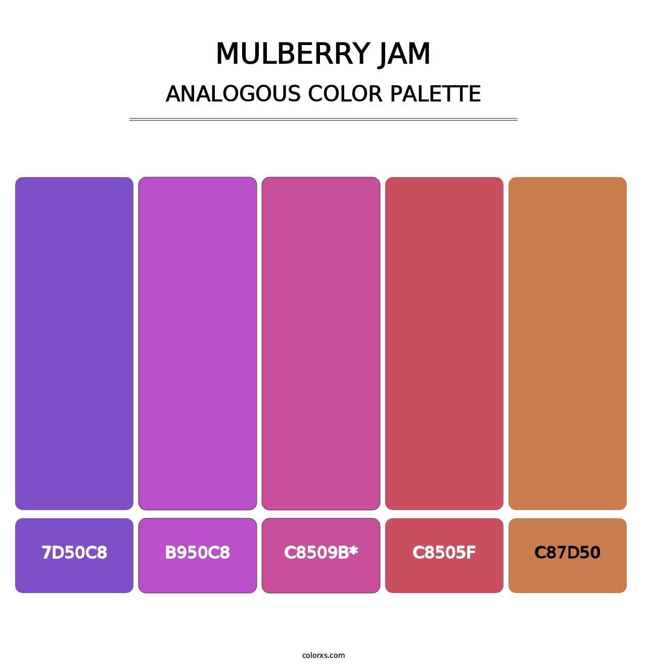 Mulberry Jam - Analogous Color Palette