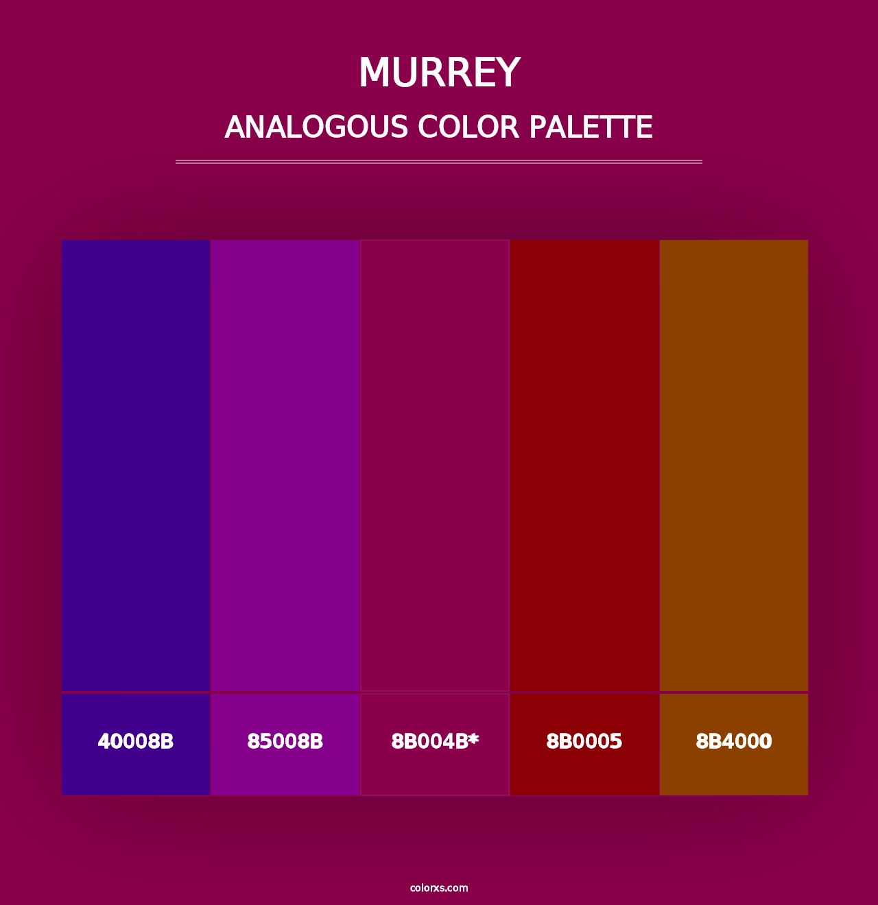 Murrey - Analogous Color Palette