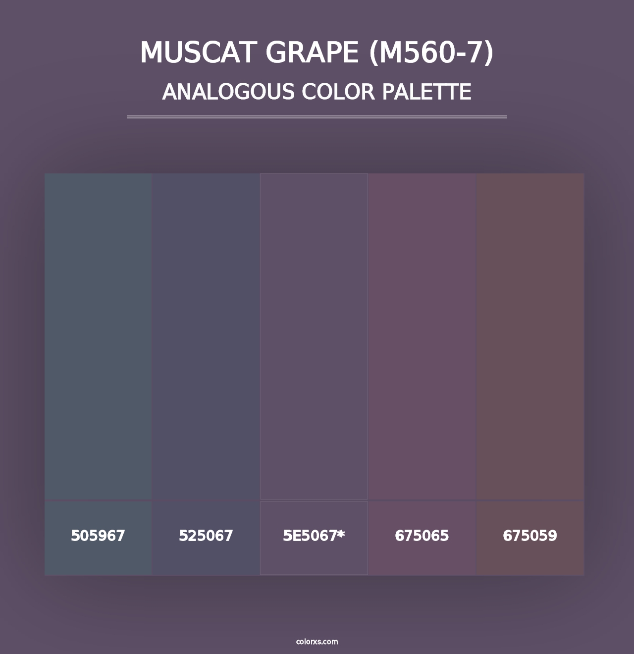 Muscat Grape (M560-7) - Analogous Color Palette