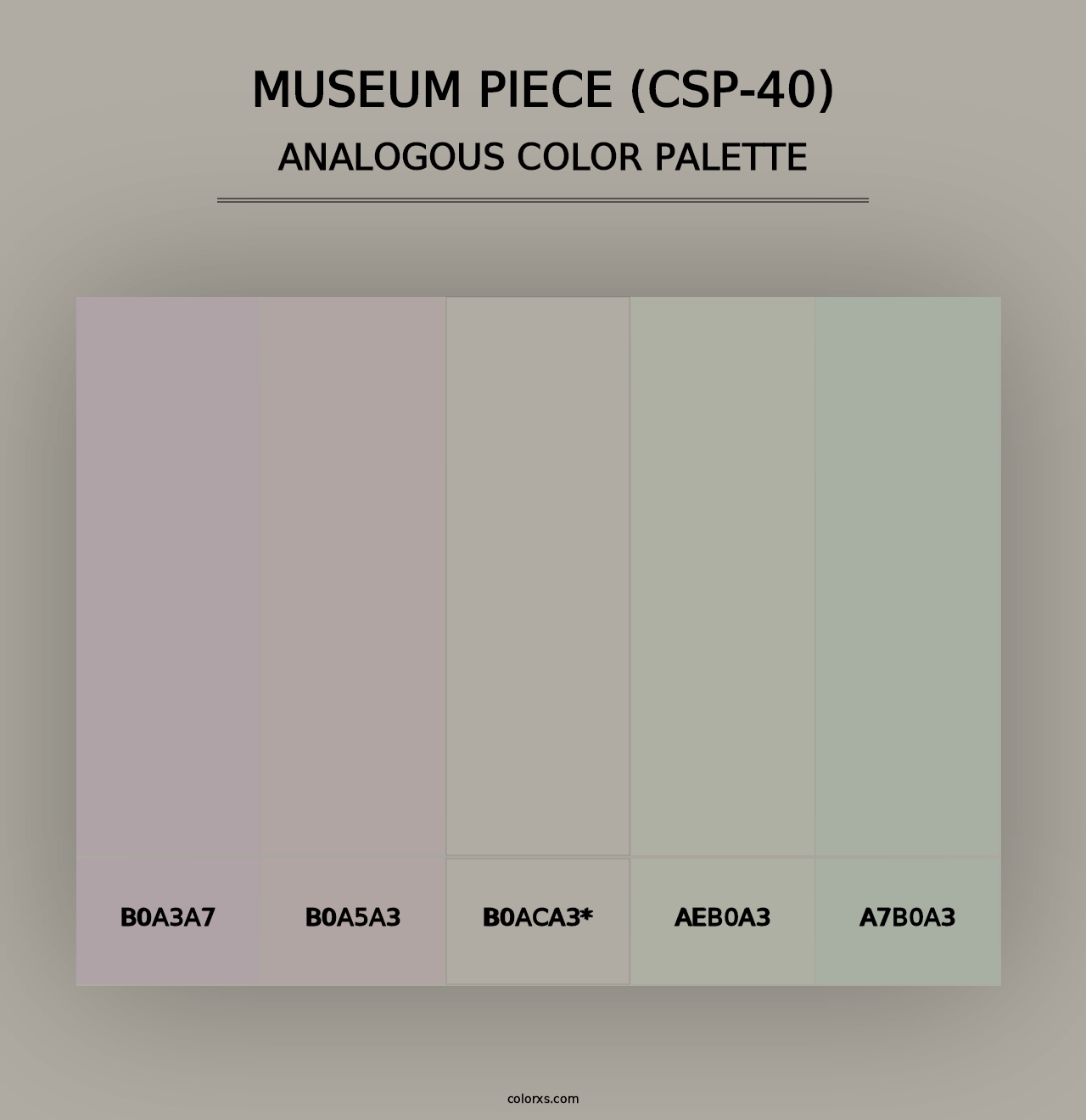 Museum Piece (CSP-40) - Analogous Color Palette