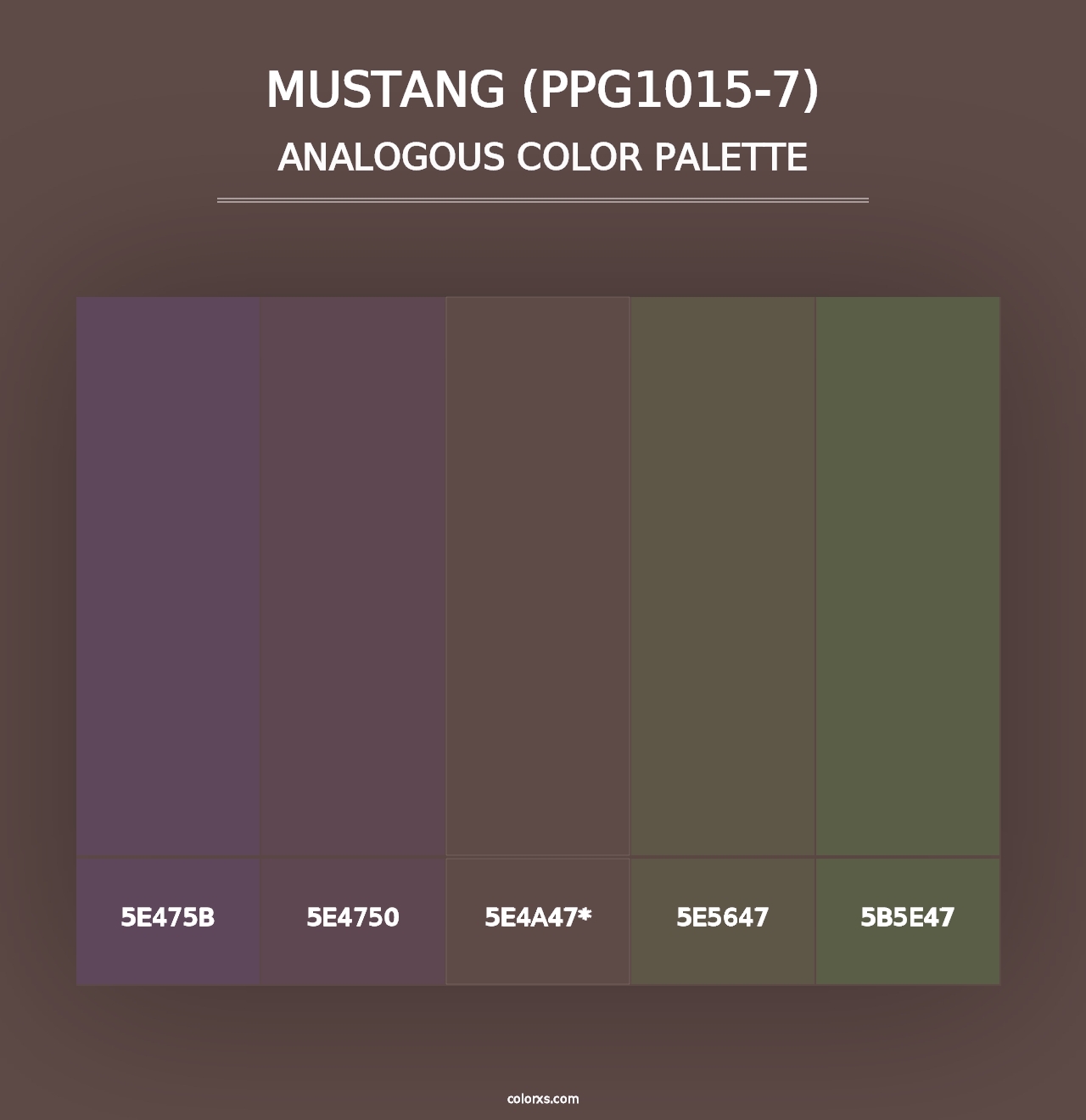 Mustang (PPG1015-7) - Analogous Color Palette