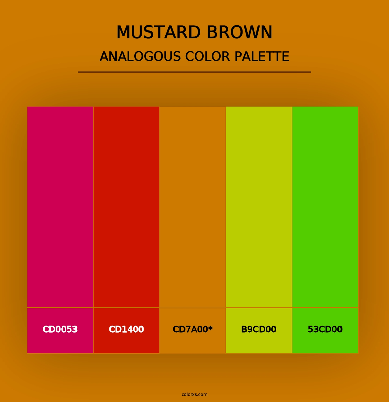 Mustard Brown - Analogous Color Palette